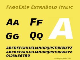 FagoExLf ExtraBold Italic 001.000图片样张