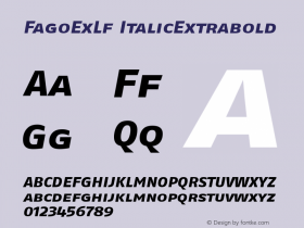 FagoExLf ItalicExtrabold Version 1.00图片样张