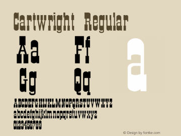 Cartwright Regular Converted from F:\TTF\CARTWRT_.TF1 by ALLTYPE图片样张