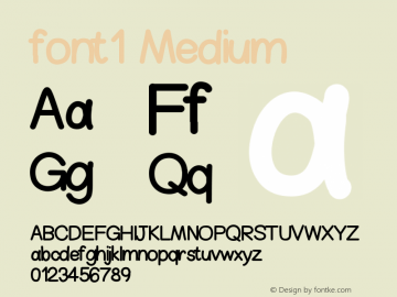 font1 Version 001.000图片样张