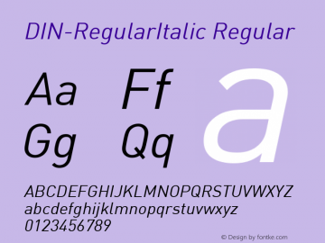 DIN-RegularItalic Regular 004.301图片样张