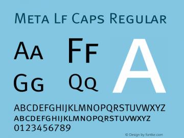 Meta Lf Caps Regular 004.301 Font Sample
