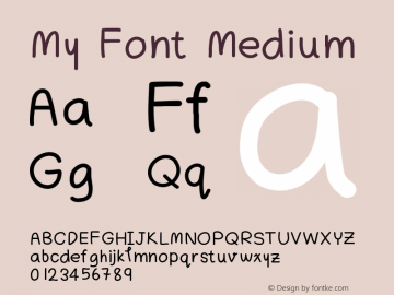 My Font Version 001.000图片样张