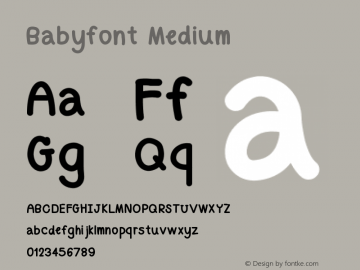 Babyfont Version 001.000图片样张