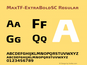 MaxTF-ExtraBoldSC Regular 4.460 Font Sample