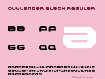 Outlander Black Regular 001.000 Font Sample