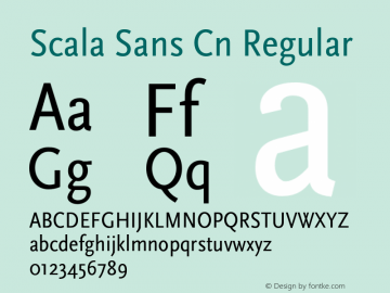 Scala Sans Cn Regular 001.000 Font Sample