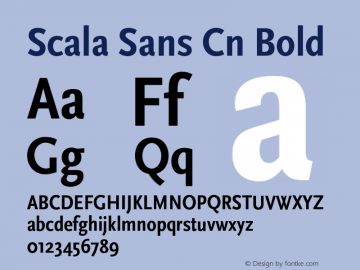 Scala Sans Cn Bold 001.000 Font Sample