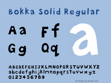 Bokka Solid Regular 001.000 Font Sample