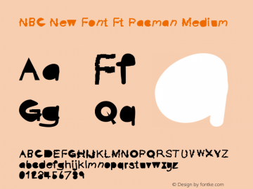 NBC New Font Ft Pacman Version 001.000图片样张