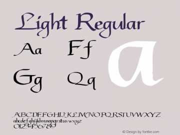 Light Regular Altsys Metamorphosis:10/27/94 Font Sample