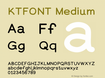 KTFONT Version 001.000图片样张