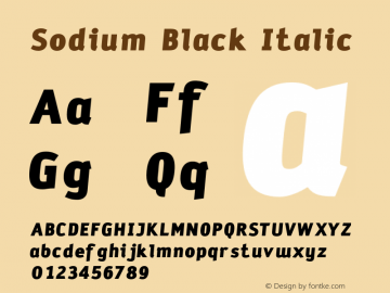 Sodium Black Italic 001.000图片样张