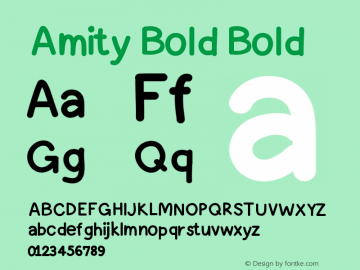 Amity Bold Version 001.000图片样张