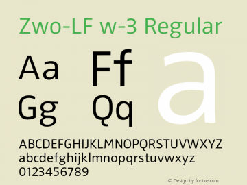 Zwo-LF w-3 Regular 4.313图片样张
