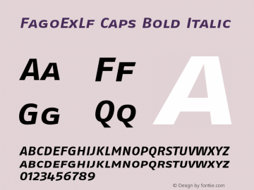 FagoExLf Caps Bold Italic 001.000 Font Sample