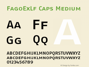 FagoExLf Caps Medium 001.000 Font Sample