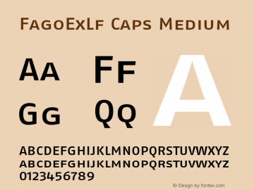 FagoExLf Caps Medium 001.000 Font Sample
