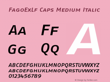 FagoExLf Caps Medium Italic 001.000 Font Sample
