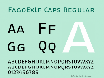 FagoExLf Caps Regular 001.000 Font Sample