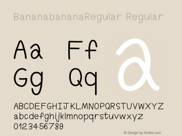 BananabananaRegular Version 001.000图片样张