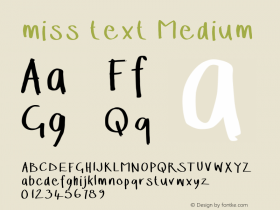 miss text Version 001.000图片样张