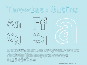 Throwback Outline Version 1.001;Fontself Maker 3.5.4图片样张