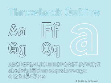 Throwback Outline Version 1.001;Fontself Maker 3.5.4图片样张
