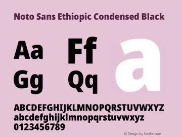 Noto Sans Ethiopic Condensed Black Version 2.101图片样张