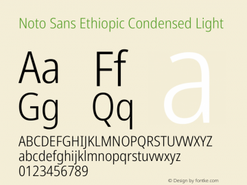 Noto Sans Ethiopic Condensed Light Version 2.101图片样张