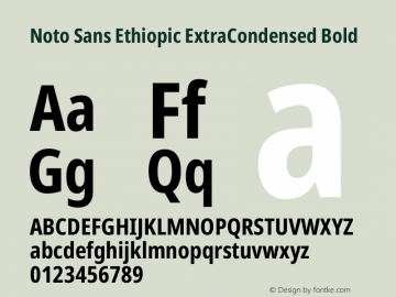 Noto Sans Ethiopic ExtraCondensed Bold Version 2.101图片样张