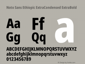 Noto Sans Ethiopic ExtraCondensed ExtraBold Version 2.101图片样张