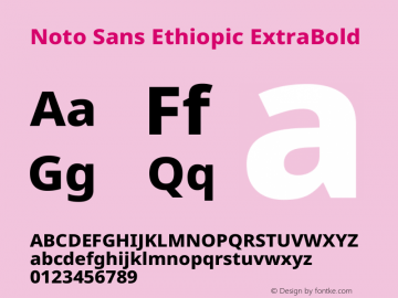 Noto Sans Ethiopic ExtraBold Version 2.101图片样张