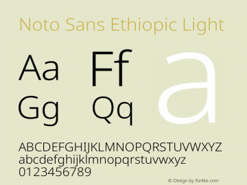 Noto Sans Ethiopic Light Version 2.101图片样张