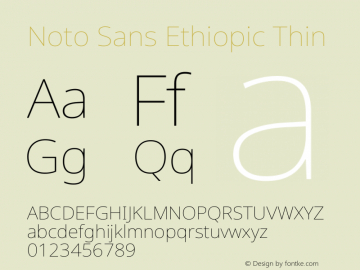 Noto Sans Ethiopic Thin Version 2.101图片样张