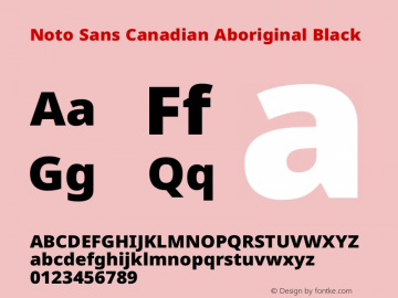 Noto Sans Canadian Aboriginal Black Version 2.002图片样张