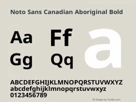 Noto Sans Canadian Aboriginal Bold Version 2.002图片样张