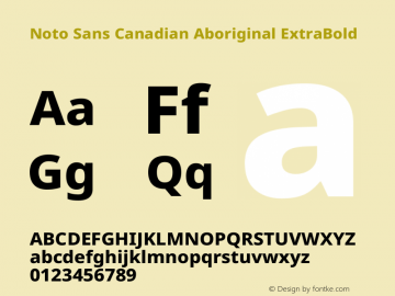 Noto Sans Canadian Aboriginal ExtraBold Version 2.002图片样张