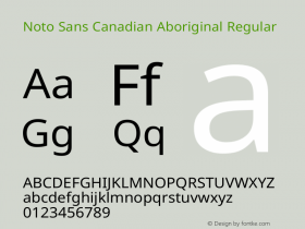 Noto Sans Canadian Aboriginal Regular Version 2.002图片样张