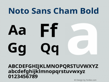 Noto Sans Cham Bold Version 2.002图片样张