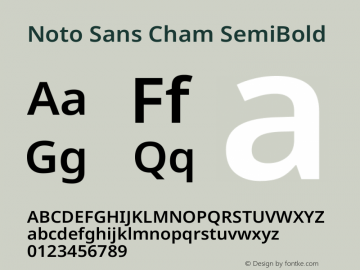 Noto Sans Cham SemiBold Version 2.002图片样张