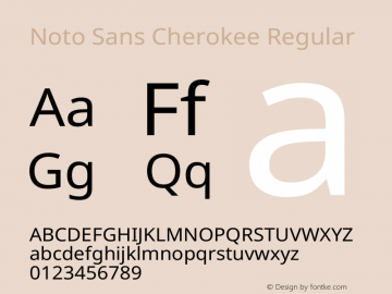 Noto Sans Cherokee Regular Version 2.001图片样张