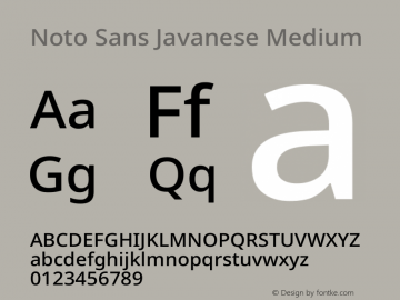 Noto Sans Javanese Medium Version 2.004图片样张