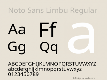 Noto Sans Limbu Regular Version 2.003; ttfautohint (v1.8.4.7-5d5b)图片样张