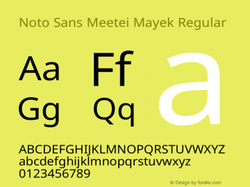 Noto Sans Meetei Mayek Regular Version 2.002图片样张