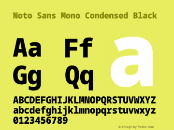 Noto Sans Mono Condensed Black Version 2.010图片样张