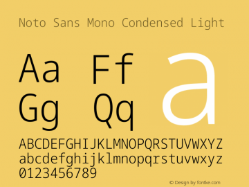Noto Sans Mono Condensed Light Version 2.010图片样张