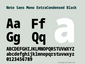 Noto Sans Mono ExtraCondensed Black Version 2.010图片样张