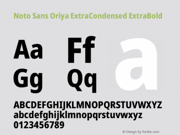 Noto Sans Oriya ExtraCondensed ExtraBold Version 2.003图片样张