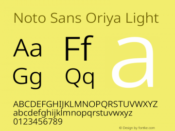 Noto Sans Oriya Light Version 2.003图片样张